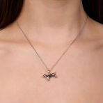 BFF Dachshund Puppy Pendant Necklace in Silver 18 Inch Chain - Image 4