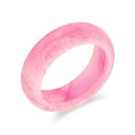 Good Luck Energy Smooth Stackable Natural Gemstone Jade Band Ring - Image 4