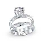 Etoile 2CTW Solitaire CZ Engagement Wedding Band Ring Set - Image 4