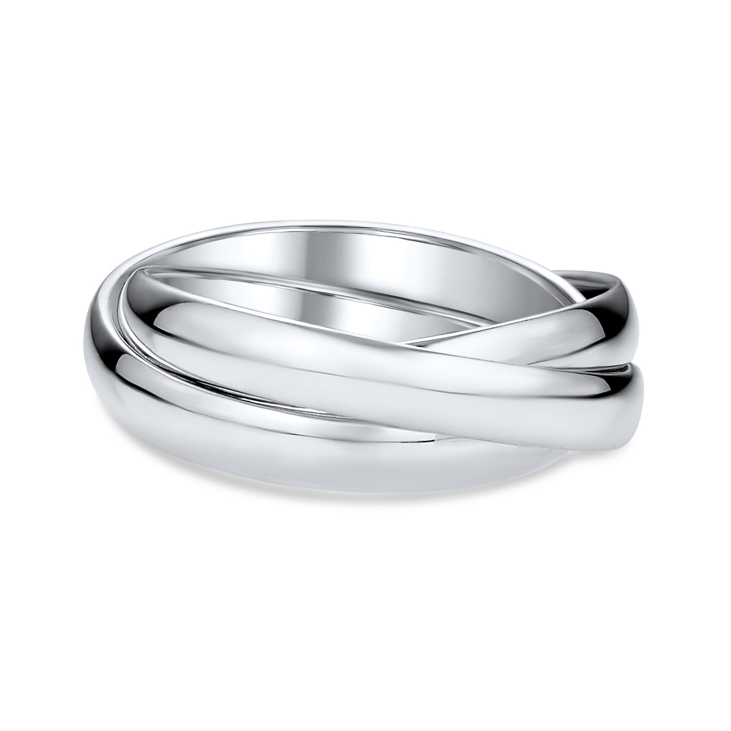 dome-rolling-russian-ring-band_si-rp140730_1 Simple Dome Russian Triple Rolling Wedding Band .925 Sterling Silver - Image 1
