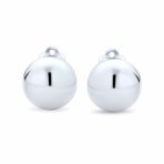 Half Round Ball Clip-On Earrings 14K Gold Plated Silver - Image 3