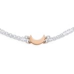 Double Chain Moon & Stars Anklet Ankle Bracelet Rose Gold Sterling Silver - Image 3