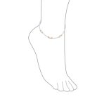 Double Chain Moon & Stars Anklet Ankle Bracelet Rose Gold Sterling Silver - Image 4