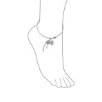 Romantic Key to Her Heart, Lock, Key Charm Anklet Double Ankle Bracelet Sterling Silver Fits 9, 10 Inch - Image 6