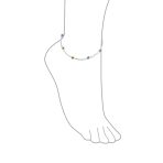 Protection Amulet Evil Eye Anklet Ankle Bracelet Aqua Blue Sterling Silver - Image 11