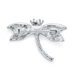 Garden Firefly Dragonfly Brooch Pin Blue CZ Insect Motif - Image 2