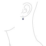 Classic Black White Pink Pearl Drop Ball Earrings Sterling Silver Leverback - Image 8