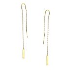 Minimalist Geometric Dangle Earrings 14K Gold Plated  Sterling Silver - Image 2