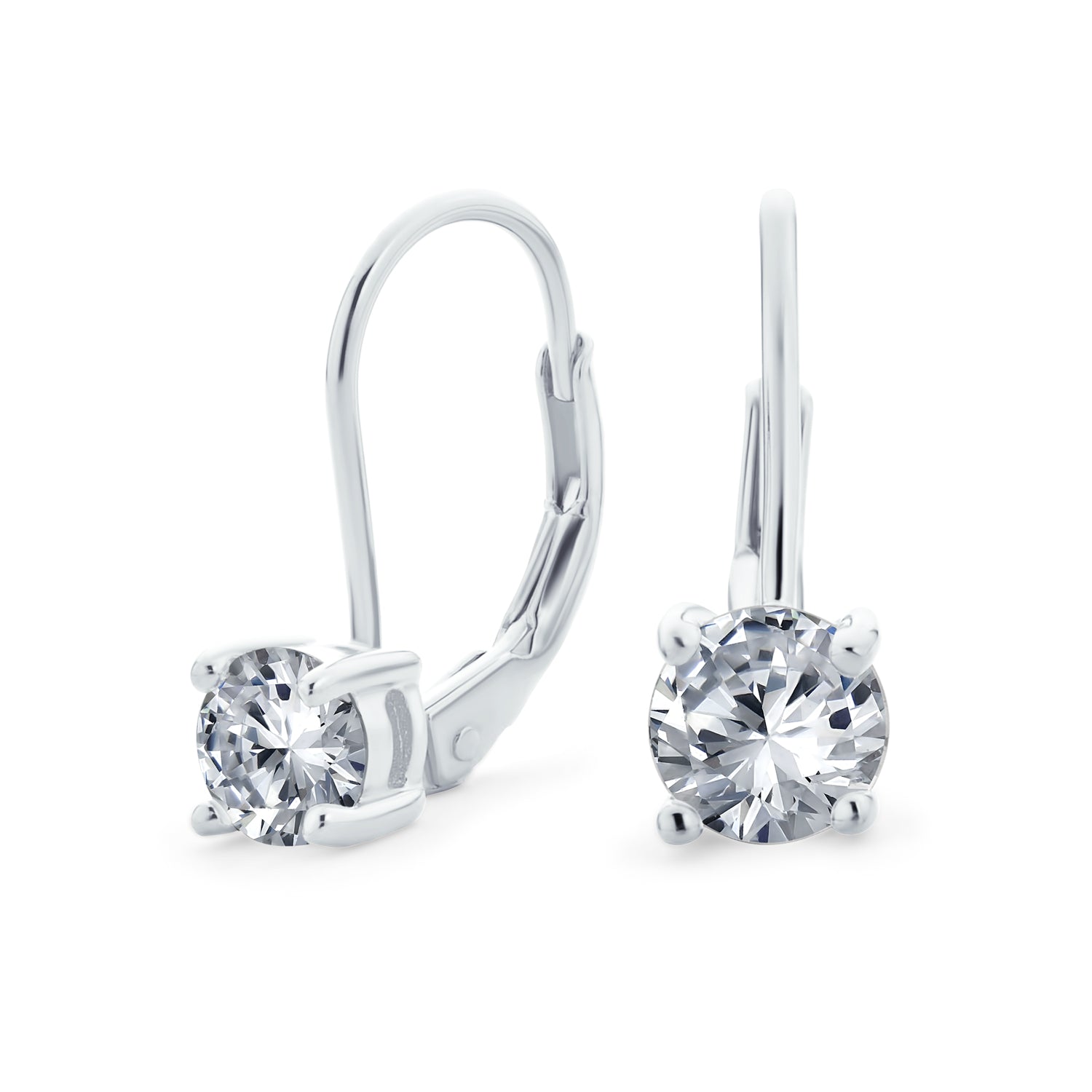 drop-silver-cz-solitaire-leverback-earring_mma-64192-az_1 Classic Round 1CT CZ Solitaire Drop Stud Earrings .925 Sterling Silver Leverback - Image 1