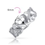 Friendship Ring Open Heart Huggies & Kisses XO Eternity Band - Image 4