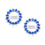 Removable CZ Cubic Zirconia Halo Earring Jackets for Studs .925 Sterling Silver - Image 12