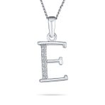 Delicate Pave CZ Block Letter Alphabet Pendant Necklace Sterling Silver - Image 5