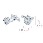 Twist Love Knot Braided Cable Ball Shirt Cufflink for Men Executive Gift - Image 4
