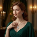 Celtic Knot Necklace & Trinity Infinity Stud Earrings Set Oxidized Silver - Image 2