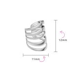 Minimalist Geometric Ear Cuff Cartilage Clip Wrap Helix Earrings Rose Gold Silver - Image 5