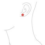 Romantic 3D Carved Flower Pink Peach Rose Stud Earrings Lightweight 10MM - Image 56
