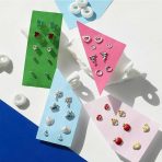 Nautical Hawaiian CZ Stud Earrings with Palm Tree Design in Sterling Silver - Image 4