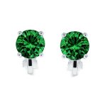 Traditional 2CT Round CZ Solitaire Clip-On Earrings - Gold Silver Non-Pierced 8MM - Image 17
