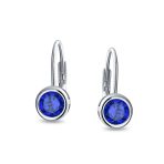 .50CT Solitaire Bezel Brilliant Cut CZ Drop Earrings - Image 12