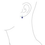 .50CT Solitaire Bezel Brilliant Cut CZ Drop Earrings - Image 19