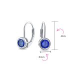.50CT Solitaire Bezel Brilliant Cut CZ Drop Earrings - Image 26