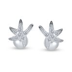 Nautical Simulated Pearl Pendant Necklace Earrings Set - Image 5