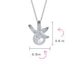 Nautical Simulated Pearl Pendant Necklace Earrings Set - Image 6