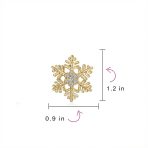Petite Holiday CZ Stud Earrings: Snowflake Design with Cubic Zirconia Accents - Image 3
