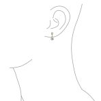Bridal CZ Dangle Chandelier Earrings 14K Gold Plated Silver - Image 9