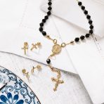 Tiny Modern CZ Stud Earrings: 14K Gold Ichthus Christian Jesus Fish Screw Back - Image 5