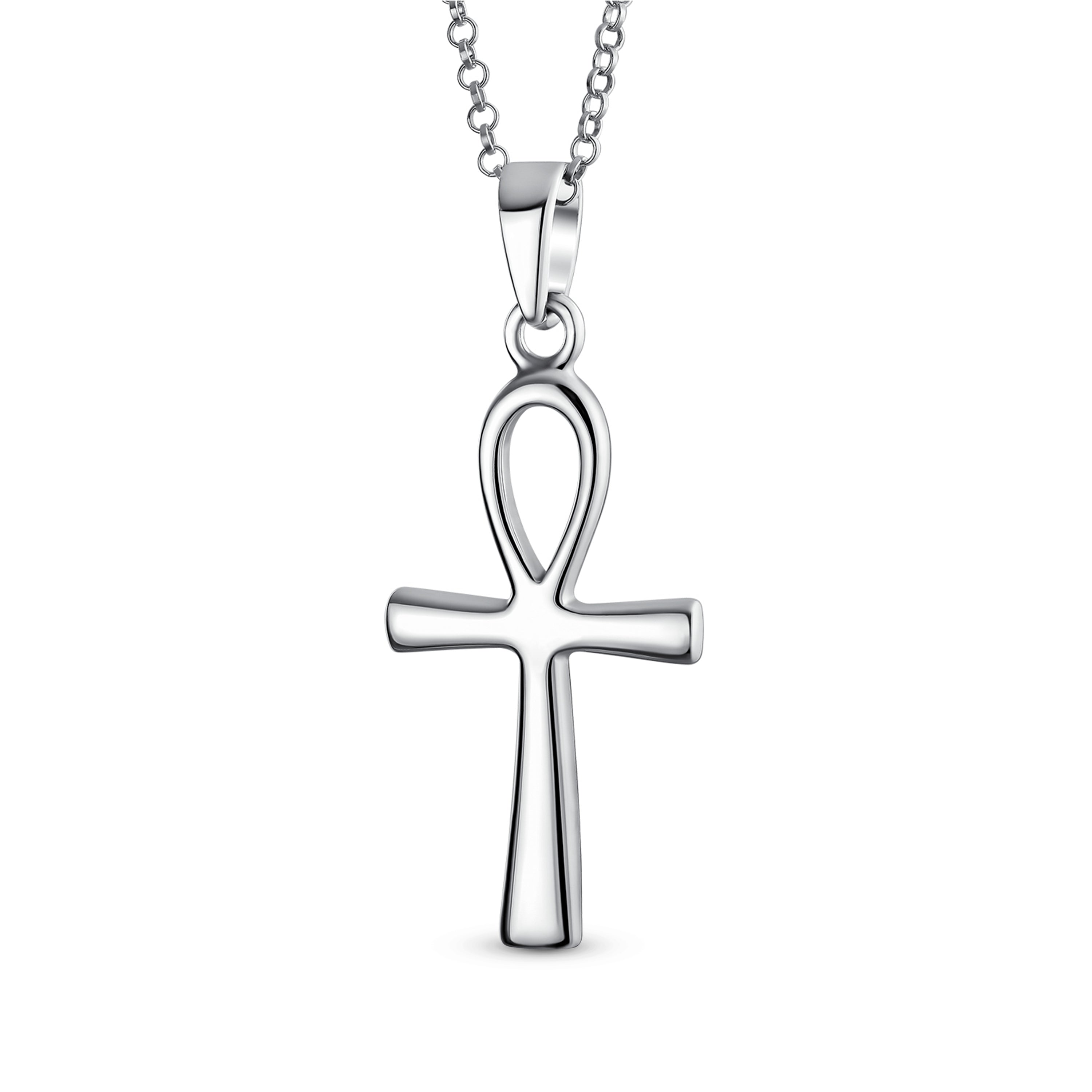 egyptian-cross-pendant-necklace-life_sp-9010050100-az_11 Sterling Silver Ankh Cross Pendant Necklace Men and Teens - Image 1