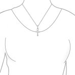 Sterling Silver Ankh Cross Pendant Necklace Men and Teens - Image 3
