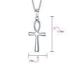 Sterling Silver Ankh Cross Pendant Necklace Men and Teens - Image 4