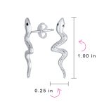 Egyptian Snake Stud Earrings in Sterling Silver for Reptile Lovers - Image 4