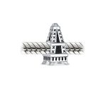 Eiffel Tower Charm Bead in Oxidized Sterling Silver for European Bracelets - Image 2