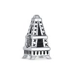 Eiffel Tower Charm Bead in Oxidized Sterling Silver for European Bracelets