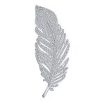 Classic Style Large Pave CZ Feather Leaf Scarf Brooch Pin or Pendant