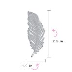Classic Style Large Pave CZ Feather Leaf Scarf Brooch Pin or Pendant - Image 4