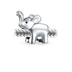 Lucky Zoo Animal Charm Bead Trunk Up Elephant Sterling Silver for Bracelets - Image 2
