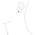 1-2 CT Round CZ Stud Earrings in Pink Red Blue Brown Green Gold Plated Silver - Image 12