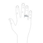 Modern Design 4CTW Blue Emerald Cut CZ Statement Ring Stainless Steel - Image 5