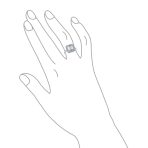 Art Deco Style 5CT Statement CZ Halo Emerald Cut Solitaire Engagement Ring Pave Band Sterling Silver - Image 3