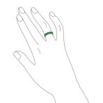 Art Deco Style CZ Cubic Zirconia Baguette Eternity Band Ring Sterling Silver - Image 18