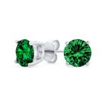 4CTW Round Yellow CZ Solitaire Stud Earrings & Pendant Necklace Set .925 Sterling Silver - Image 28
