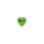 Tiny Cubic Zirconia Heart Cartilage Ear Stud 14K Gold Simulated Birthstone 4MM - Image 13