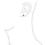 Set of 2 1CT Heart Shaped CZ Stud Earrings Rose Gold Plated Sterling Silver 7MM - Image 18