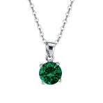 1.5CTW CZ Birthstone Pendant Necklace in Sterling Silver
