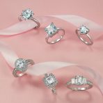 Three Stone Promise Engagement Ring 2CT Emerald Cut Past Present Future .925 Sterling Silver - Image 3