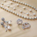 Bridal Tin Cup Freshwater Cultured Pearl Chain Station Necklace Sterling Silver - Image 19