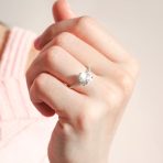 Romantic Classic 2.5CT Sterling Silver Heart Shape CZ Engagement Ring 1MM Band - Image 6